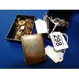 Collection of gold plated sundries and jewellery and 2 silver brooches