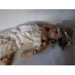 Antique German bisque doll (damaged)