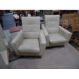 2 x leather chairs