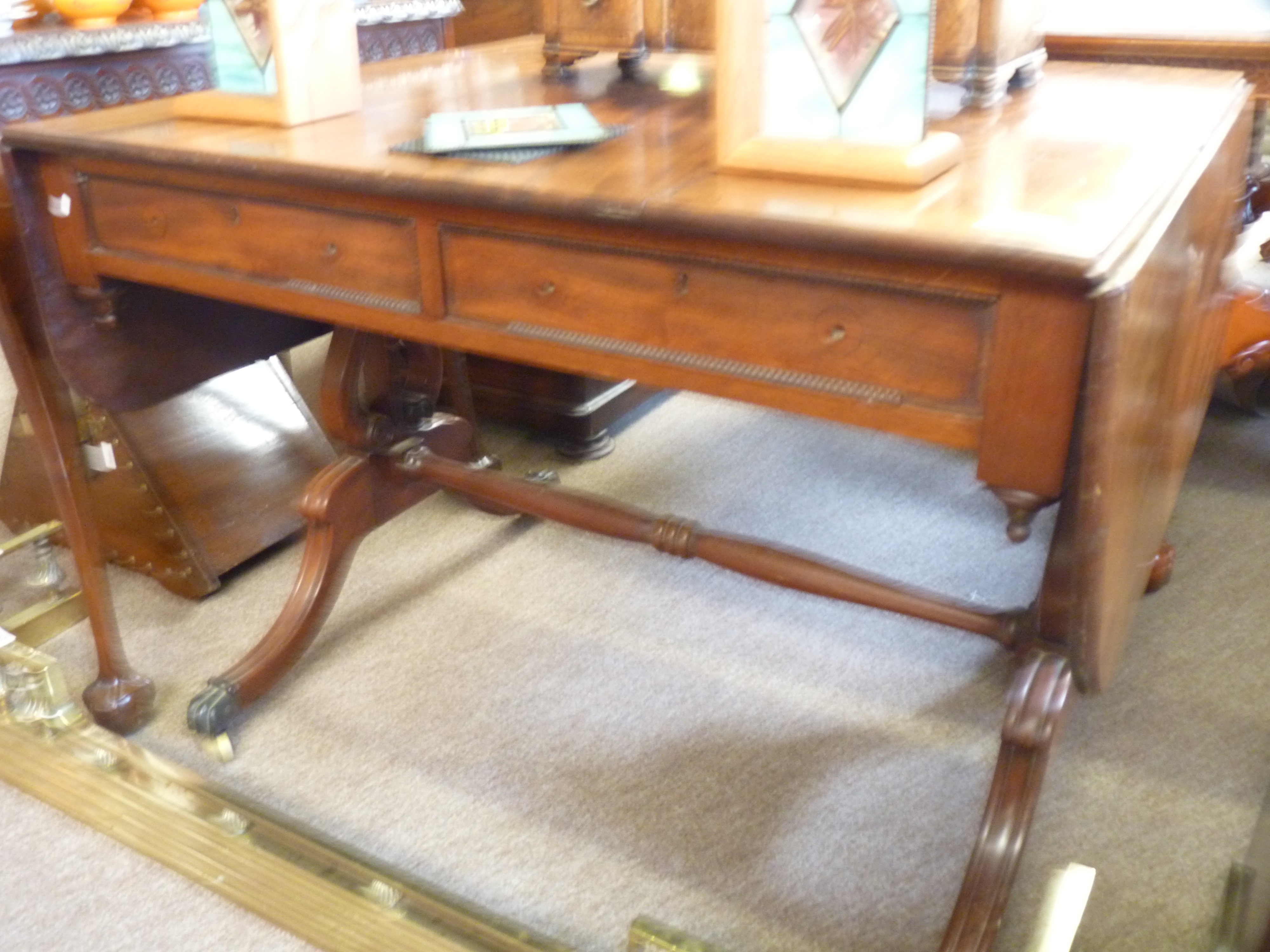 Regency drop leaf sofa table