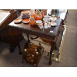 Antique Irish mahogany table with ball and claw feet