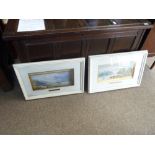 Pair of watercolours by of Loch Katrine and Lomond