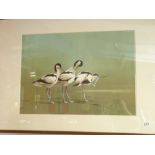 Modern painting of the Three Wading Birds