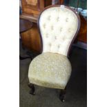 Victorian mahogany nursing chair