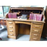 Oak roll top desk