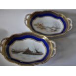 Pair of Coalport plates by B Goodman