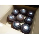 Box of Lignum Vitae Bowls - Thomas Taylor