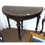 Ebonised Victorian games table