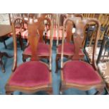 4 mahogany dining chairs