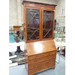 Edwardian Oak Bureau Bookcase