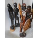 5 x African figures