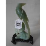 Jade bird figure