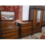 Oak Edwardian bedroom suite