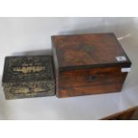 Walnut Writing box and Oriental box