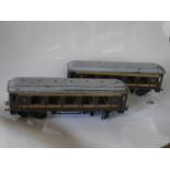 2 x tin carriages