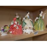 Collection of Royal Doulton ladies, floral and signed Lydia