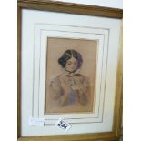Framed Bronte-style picture of a young lady