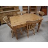 Pine table and chairs
