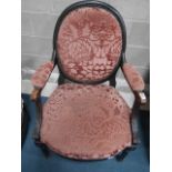 Victorian mahogany armchair