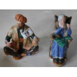 Omar Khayyam + 'A stitch in time' Doulton figure