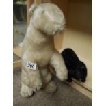 Bramus Deans 1950s Polar bear and black rabbit