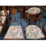 Edwardian mahogany inlaid armchair