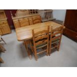 Pine table and chairs