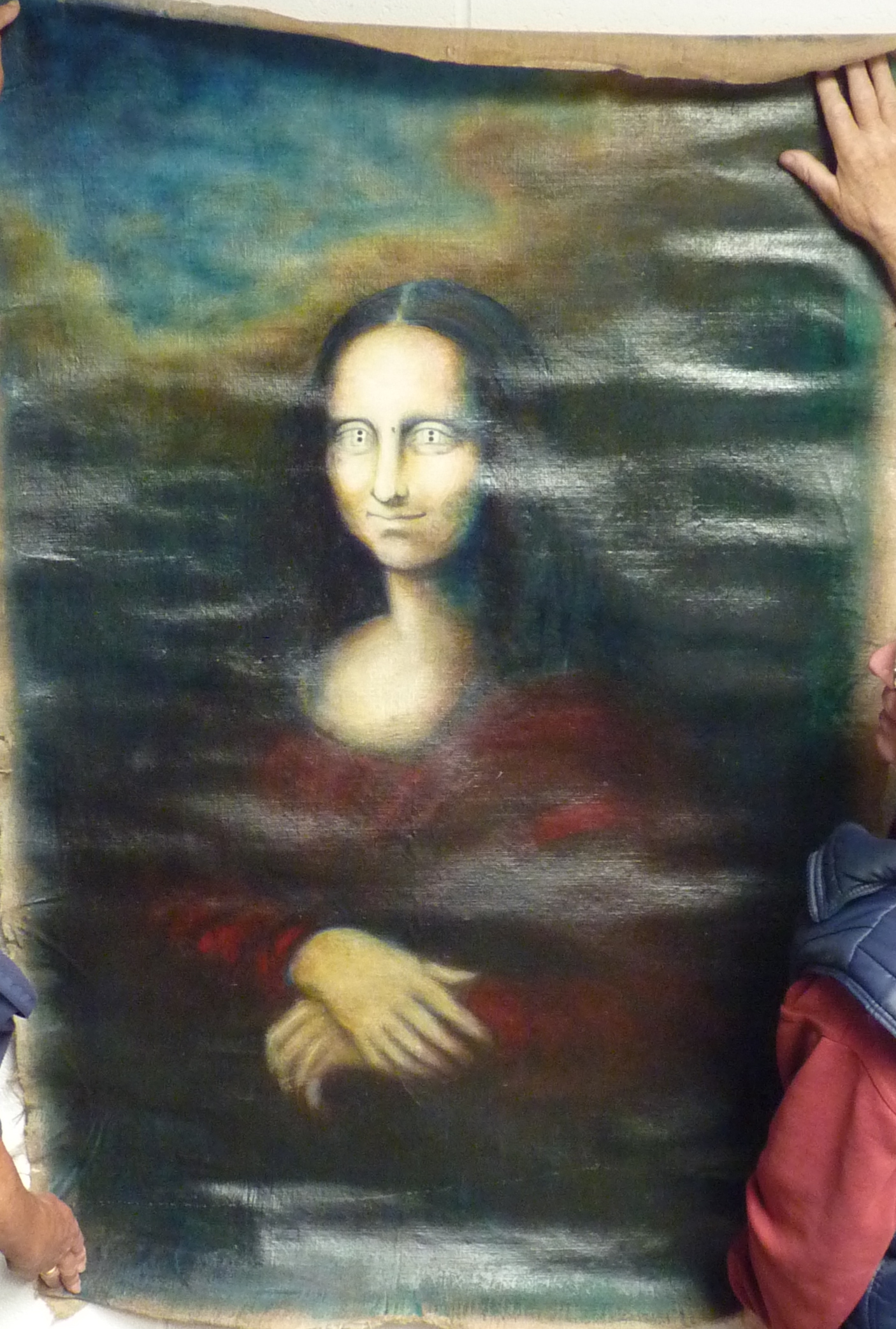 Rey Zorro 'Monadology' Mona Lisa Painting