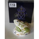 Crown Derby Toad paperweight