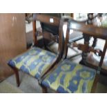 2 mahogany regency style dining chairs