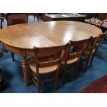 Repro dining table and 4 chairs