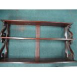 Mahogany antique display shelves