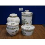 Collection of four Crown Devon fieldings oriental jars