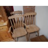 5 x pine chairs