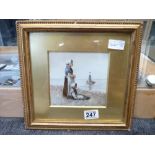 Gilt-framed and mounted Dutch Plaque "Artz"