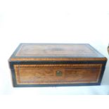Victorian walnut and inlaid writing box