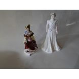 Pair of Coalport Figurines - Queen Mother & Judith Ann