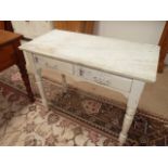Marble top pine table