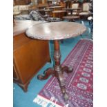 Victorian carved oak occasional table