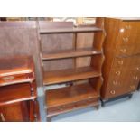 Mahogany display shelves