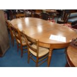 Repro dining table and 4 chairs