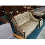 Edwardian mahogany sofa and 2 chairs