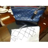 Chanel Gabrielle shoulder bag in blue and black ( used condition )