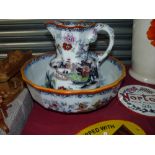 Masons Ironstone Oriental wash jug and bowl