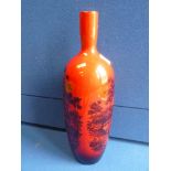 Royal Doulton red flamb‚ vase 36cm height