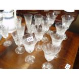 Cut glass wine glasses