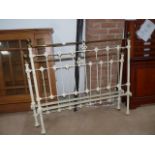 Brass and cast iron bed frame