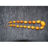 Butterscotch colour Amber beads 35g