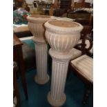 2 Terracotta plant stands