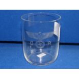 Democratic Republic Nazi symbol glass cup